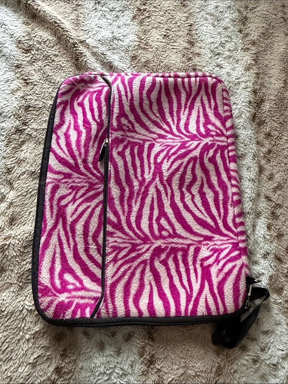 Pink Zebra Print Women's Tablet Sleeve Case